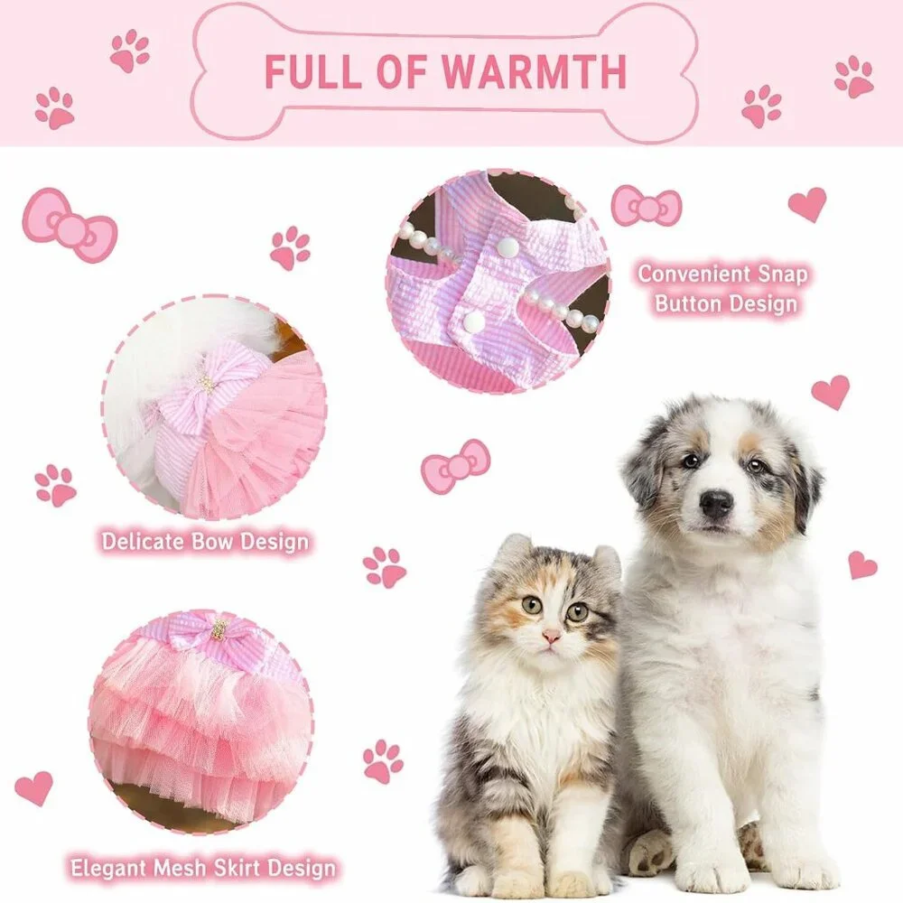 Durable and Elegant Pink Dog Dress for Everyday and Special Occasions